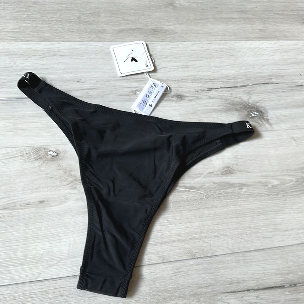 Kamoni Brazilian Cut Bikini Bottom Black Small New With Tags